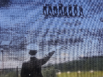 Peering into a Trump dream: Translucent Image of Hitler with Acolytes - Looking onto Parade Ground at Nazi Party Rally Grounds - Nuremberg Germany