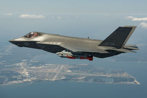 F-35 in flight.