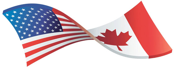 US/Canadian flags