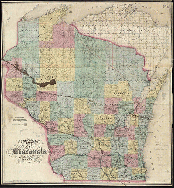 From flickr.com: Chapman's new sectional map of Wisconsin  
