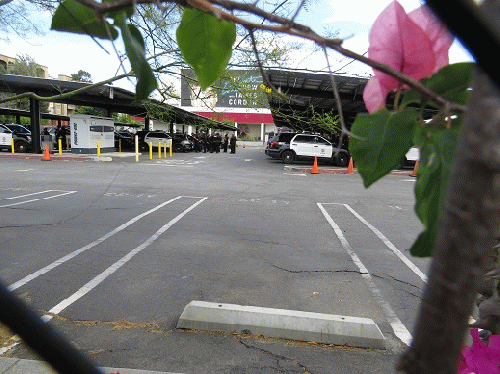 Police Prepare at CBS lot for Confrontation with Protesters