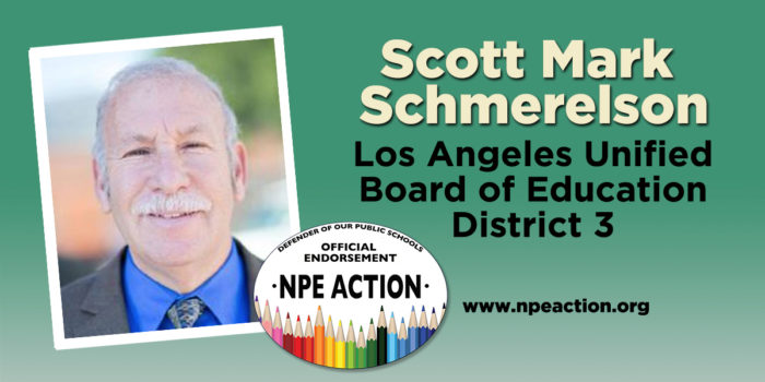 Scott Schmerelson's endorsement on the NPE Action web page.