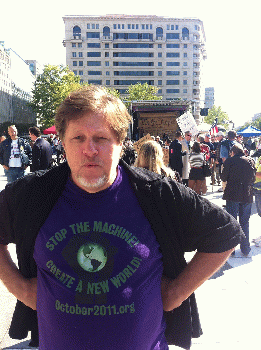 Kevin Zeese an organizer of Washington DC's occupy wall street 
Autumn 2011