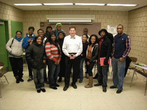 Educator John Bredin with students in Newark, NJ, From Uploaded