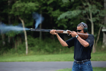 Obama, shooting at the Left