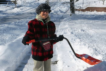 Shoveling snow