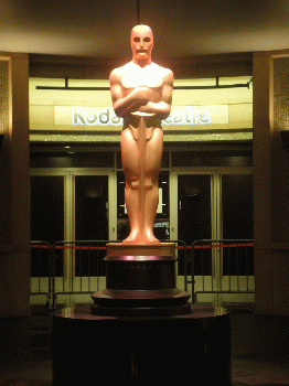 Preparing for the 84th Annual Academy Awards - giant Oscar statue