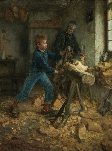 The Young Sabot Maker. 1895. Henry Ossawa Tanner (American, 1859-1937), oil on canvas. The Nelson-Atkins Museum of Art, Kansas City, Missouri, Purchase William Rockhill Nelson Trust