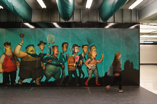 'Zombie Invasion, Powell Street Station'