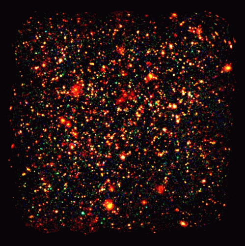 False color X-ray image in the XMM-Newton wide-field survey in the COSMOS field.