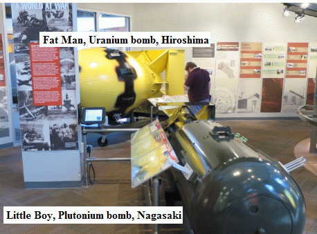 Figure 10: Fat Man and Little Boy, Atomic bomb models