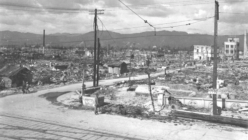 Figure 1: Hiroshima damages from a bomb that fits the explosive payload of a so-called tactical nuclear weapon