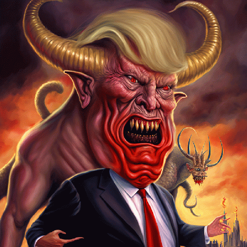 Donald Trump as a demon