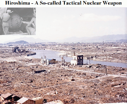 Figure 2: Tactical nuclear weapon devastation, Hiroshima, 1945.