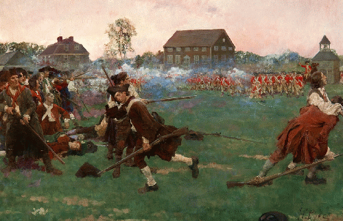 Figure 2: An artistic rendition of the Battle of Lexington Green