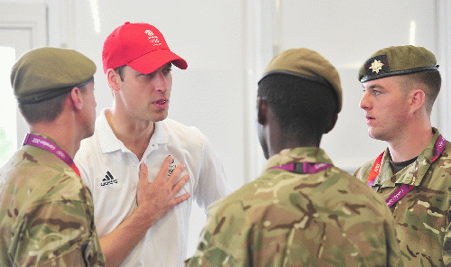 Princes William and Harry meet soldiers at Olympics Rowing, From CreativeCommonsPhoto