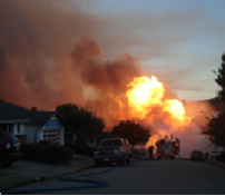 Figure 1: San Bruno fire after the explosions.