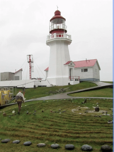 50-ft diameter Chartres style labyrinth at Carmanah Point Lightstation