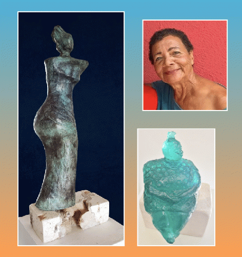 Born in Suriname, Hortence Brouwn has lived on Curaçao since 1973. Previously a math teacher, she is now a sought after sculptor with works displayed in The Netherlands, the US and around the Caribbean.