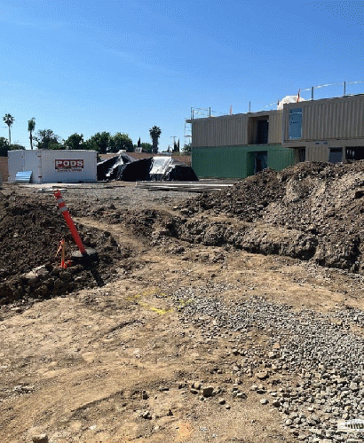 This space will hold the athletic field and track.