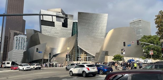 LAUSD administrators file into the Walt Disney Concert Hall