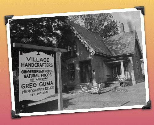 Greg's apartment over the former metaphysical bookstore, later the Gingerbread House.