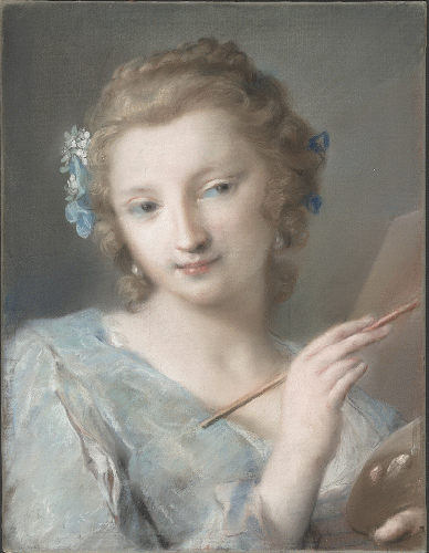 Allegory of Painting by Rosalba Carriera  (pastel)  1730s