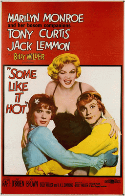 Theatrical poster for the release of the 1959 film Some Like It Hot