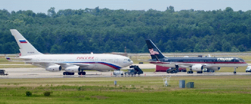 Trump plane and Russian Diplomats Plane, From Uploaded