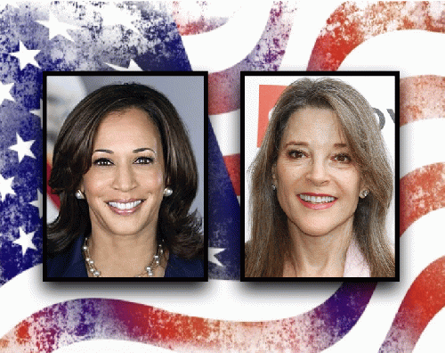 VP Kamala Harris and Candidate Marianne Williamson, From Uploaded