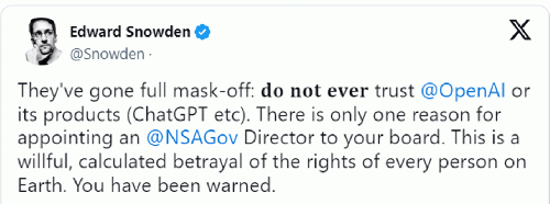 Snowden Tweet