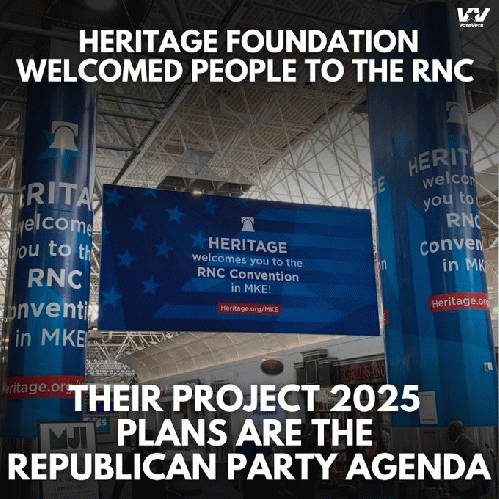 HERITAGE FOUNDATION WELCOMED PEOPLE TO THE RNC