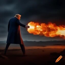 Trump Throws Flame